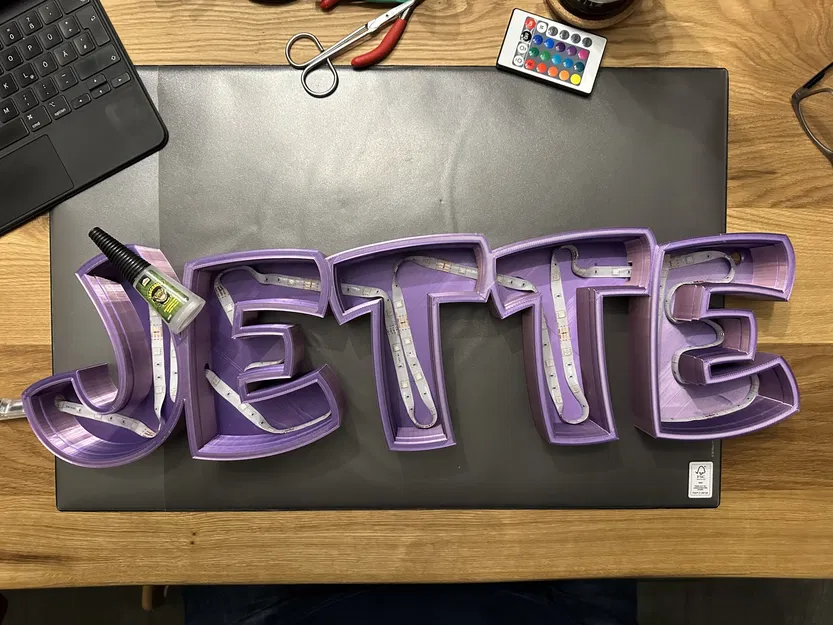 Đèn LED tên "JETTE" in 3D cho trẻ em - Image 3