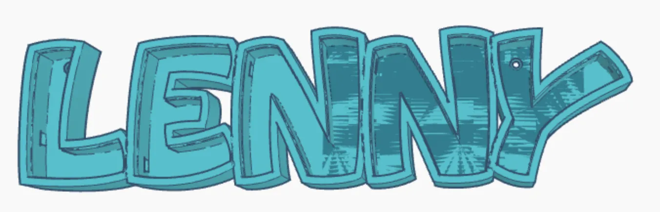 Đèn LED tên "LENNY" cho trẻ em in 3D dễ thương - Image 1