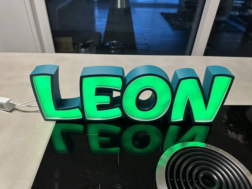 Đèn LED tên "LEON" in 3D cho trẻ em - Image 4