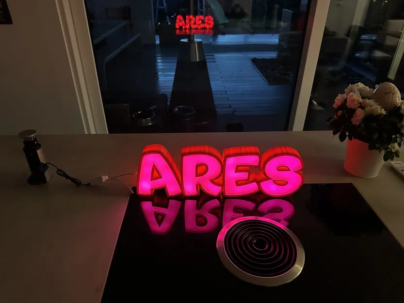 Đèn LED tên "ARES" in 3D cho trẻ em - Image 2