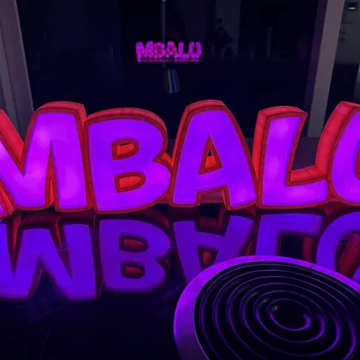 Đèn LED tên "MBALU" in 3D cho trẻ em