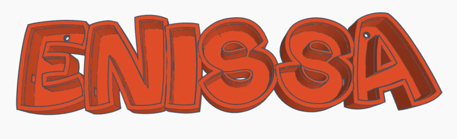 Đèn LED tên ENISSA in 3D cho trẻ em - Image 1