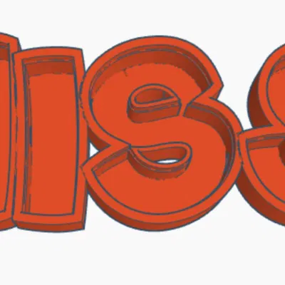 Đèn LED tên ENISSA in 3D cho trẻ em