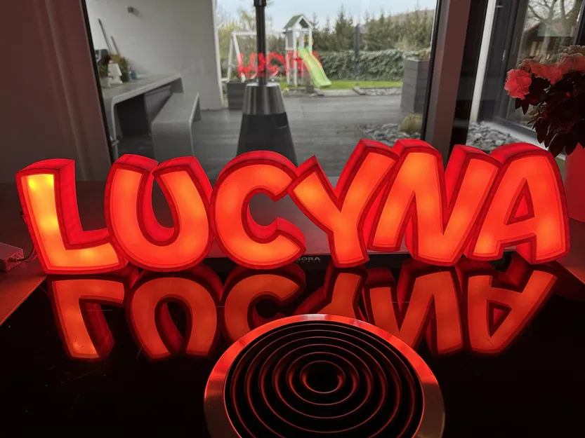 Đèn LED tên LUCYNA in 3D cho trẻ em - Image 1