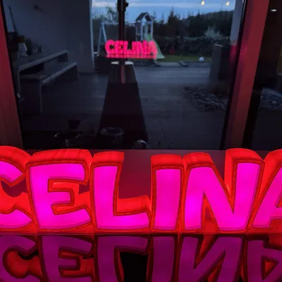 Đèn LED tên "CELINA" in 3D cho trẻ em