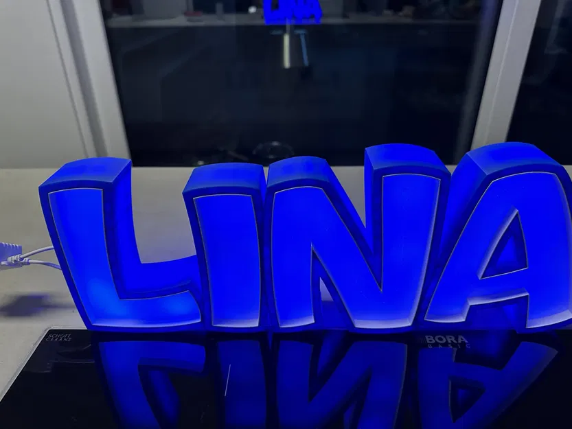Đèn LED tên LINA in 3D cho trẻ em - Image 2