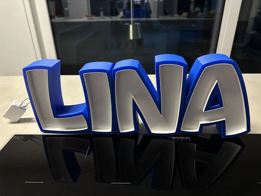 Đèn LED tên LINA in 3D cho trẻ em - Image 3