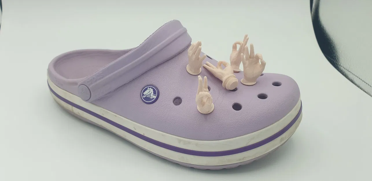 Charm hình tay OK cho giày Crocs (Full Hand) - Image 2