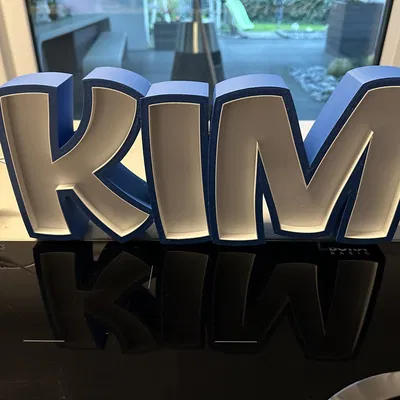 Đèn LED tên KIM in 3D cho trẻ em