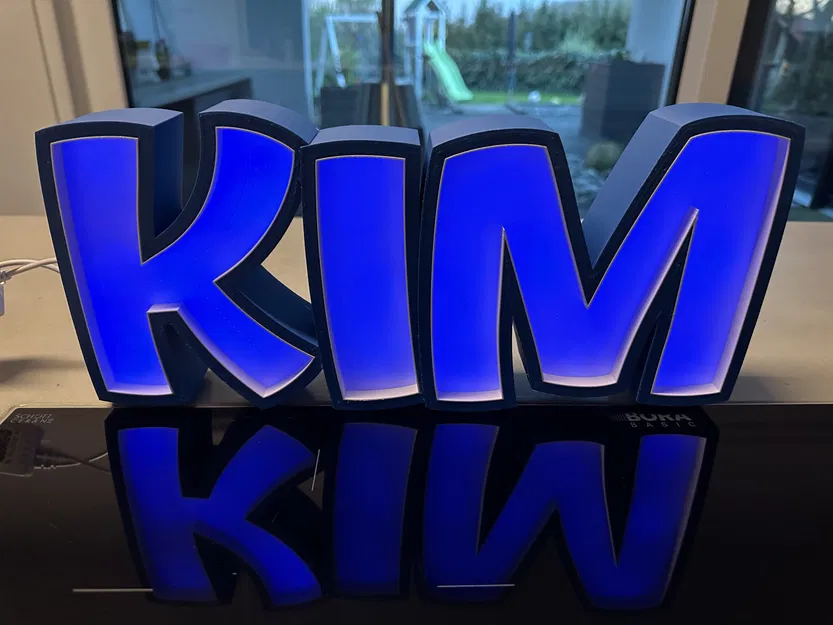 Đèn LED tên KIM in 3D cho trẻ em - Image 4