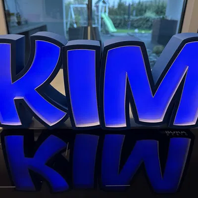 Đèn LED tên KIM in 3D cho trẻ em