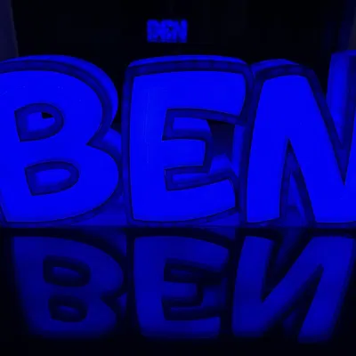 Đèn LED tên "BEN" in 3D cho trẻ em