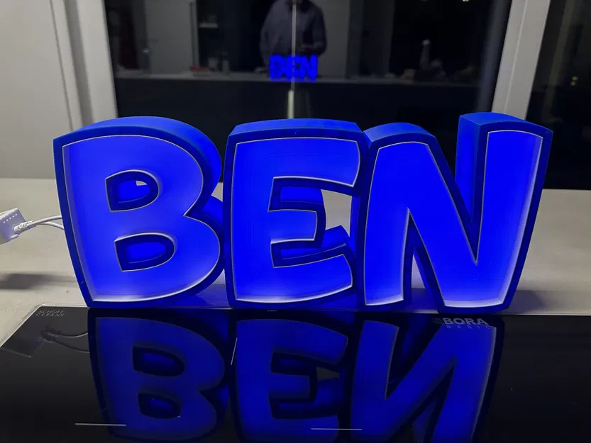 Đèn LED tên "BEN" in 3D cho trẻ em - Image 2