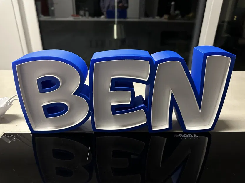 Đèn LED tên "BEN" in 3D cho trẻ em - Image 3