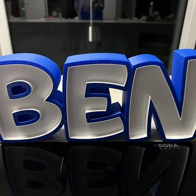 Đèn LED tên "BEN" in 3D cho trẻ em