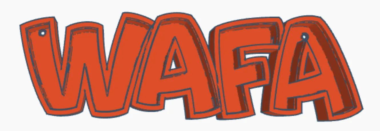 Đèn LED tên WAFA có thể in được - Image 1