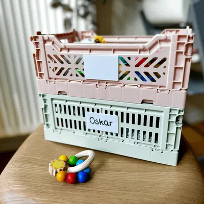 Nhãn dán cho hộp đựng cỏ khô gấp gọn kích thước S