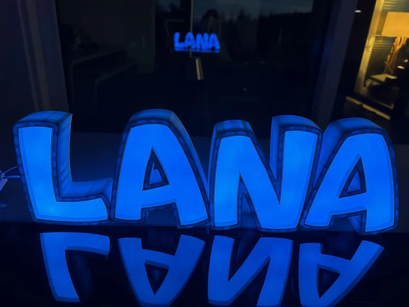 Đèn LED tên "LANA" in 3D cho trẻ em - Image 1