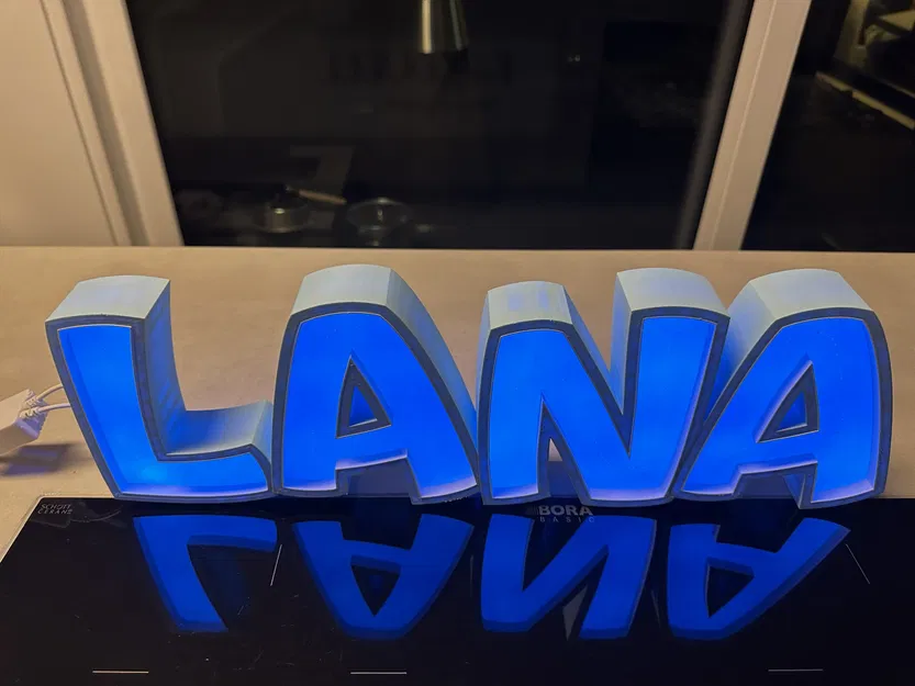 Đèn LED tên "LANA" in 3D cho trẻ em - Image 2