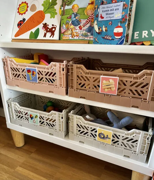 Nhãn dán cho hộp đựng cỏ khô gấp gọn kích thước S - Image 2