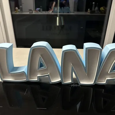 Đèn LED tên "LANA" in 3D cho trẻ em