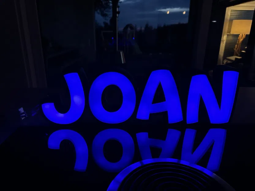 Đèn LED tên "JOAN" in 3D cho trẻ em - Image 1