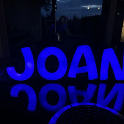 Đèn LED tên "JOAN" in 3D cho trẻ em