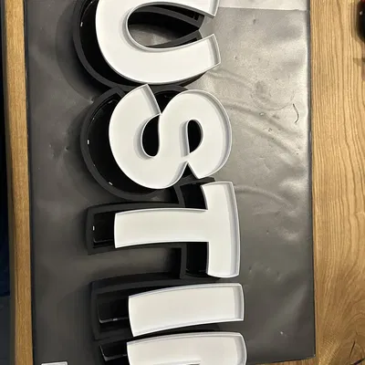 Đèn LED tên DUSTIN - Mô hình đèn in 3D cá nhân hóa