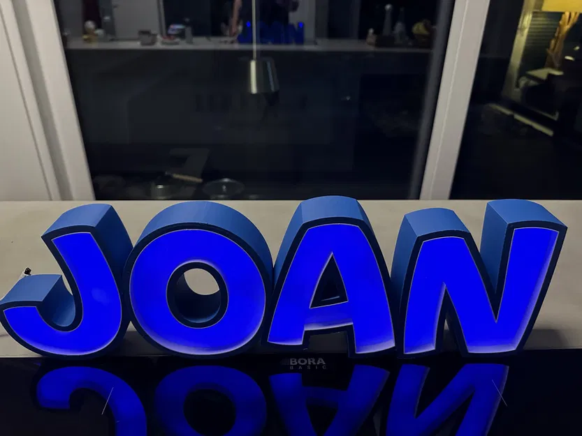 Đèn LED tên "JOAN" in 3D cho trẻ em - Image 2