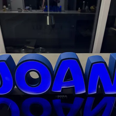 Đèn LED tên "JOAN" in 3D cho trẻ em