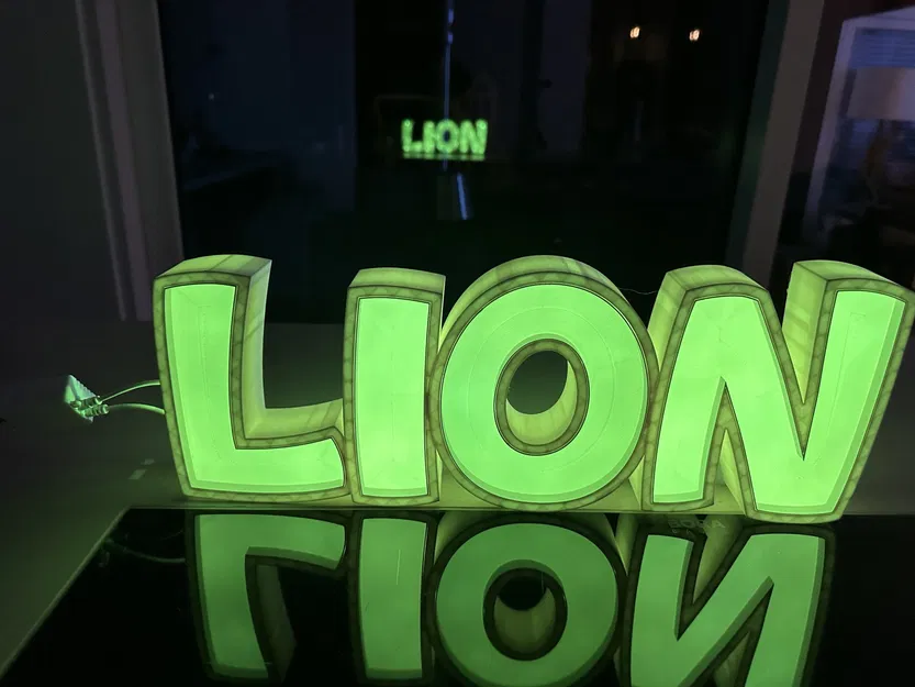 Đèn LED tên LION - Mô hình đèn trang trí cá nhân hóa - Image 1