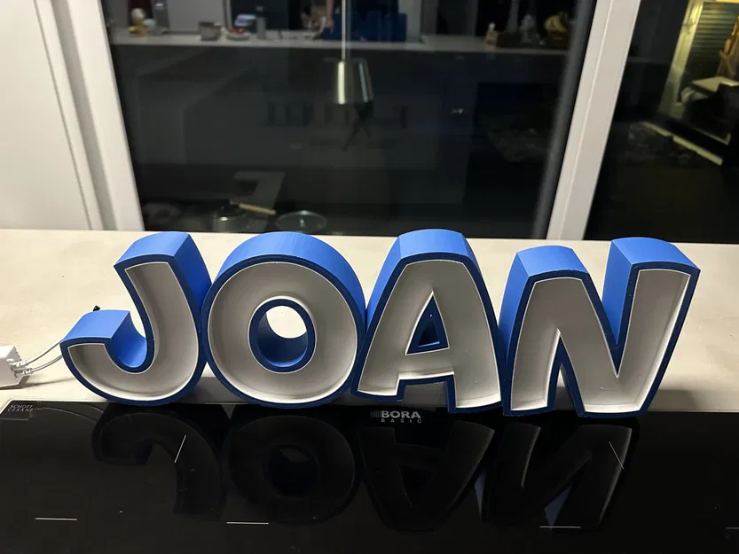Đèn LED tên "JOAN" in 3D cho trẻ em - Image 3