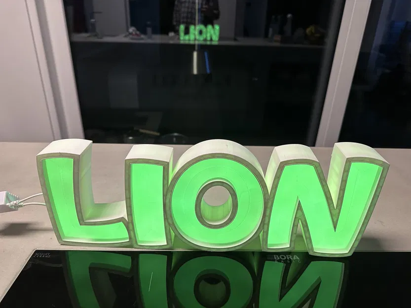 Đèn LED tên LION - Mô hình đèn trang trí cá nhân hóa - Image 2