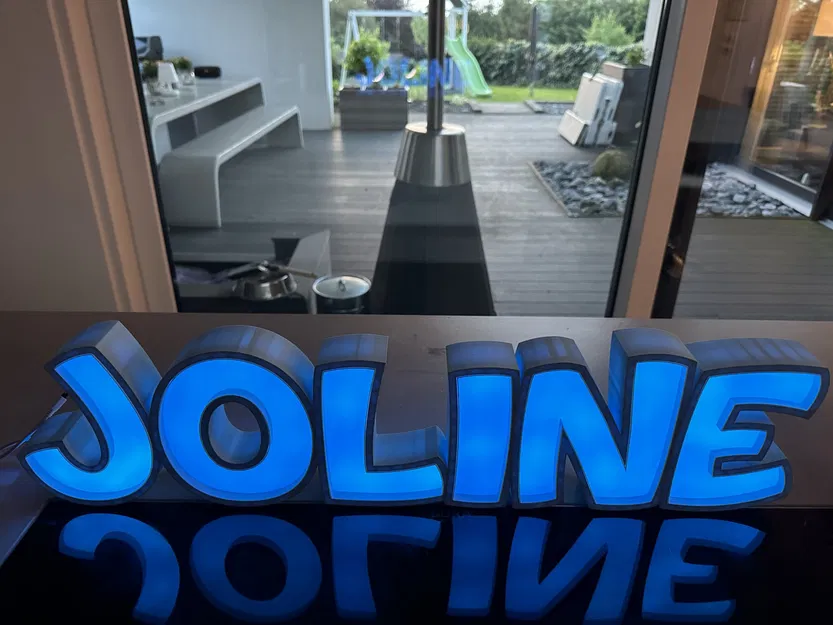 Đèn LED JOLINE - Đèn tên in 3D tùy chỉnh - Image 1