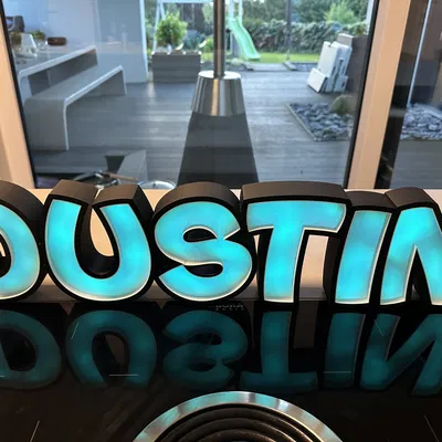 Đèn LED tên DUSTIN - Mô hình đèn in 3D cá nhân hóa