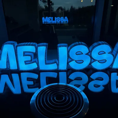 Đèn LED tên "MELISSA" in 3D cho trẻ em