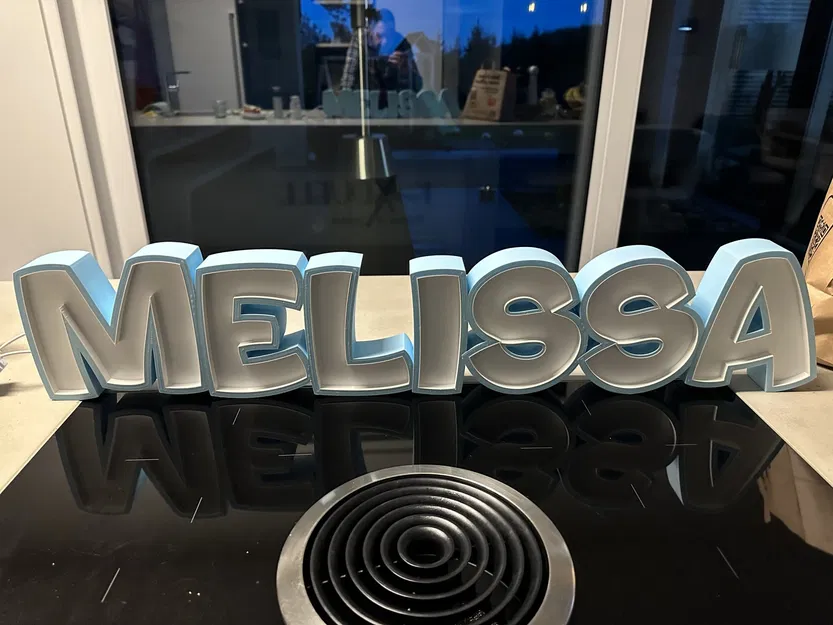 Đèn LED tên "MELISSA" in 3D cho trẻ em - Image 3