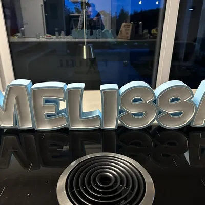 Đèn LED tên "MELISSA" in 3D cho trẻ em