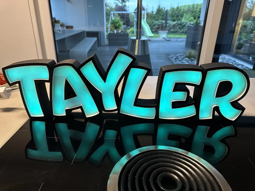 Đèn LED TAYLER - Đèn tên in 3D tùy chỉnh - Image 1