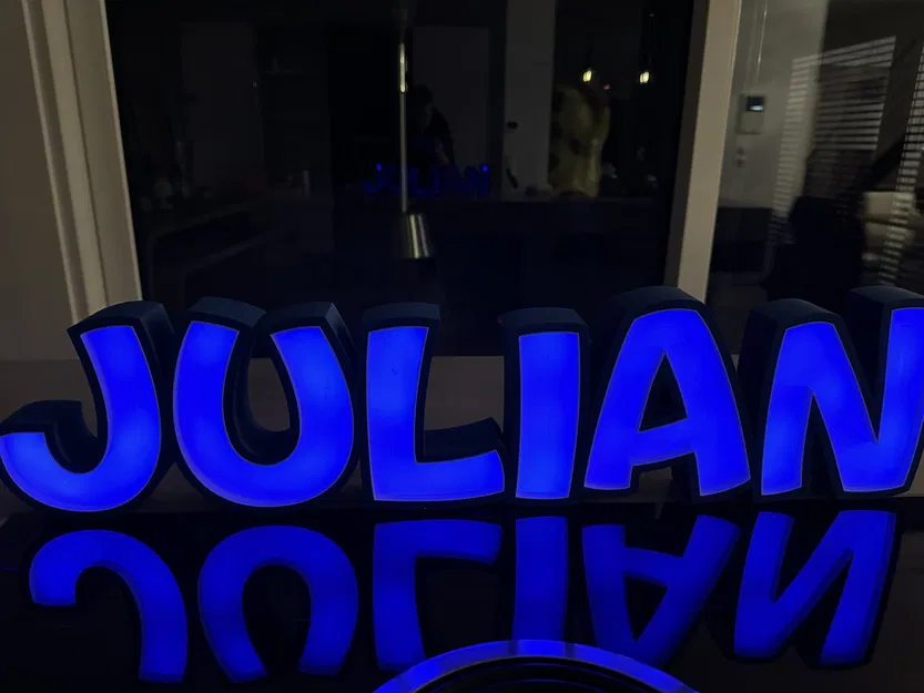 Đèn LED tên JULIAN có thể in được - Image 1