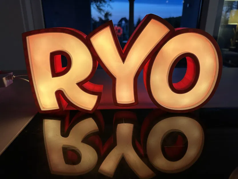 Đèn LED tên RYO - Đèn trang trí cá nhân hóa - Image 1