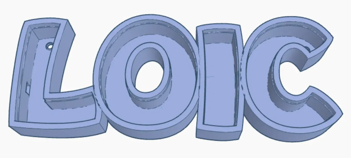 Đèn LED tên "LOIC" in 3D cho trẻ em - Image 1