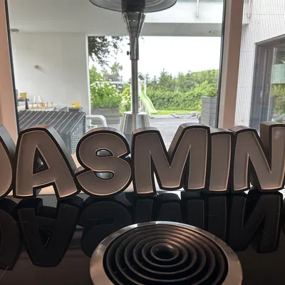 Đèn LED tên "JASMIN" in 3D cho trẻ em
