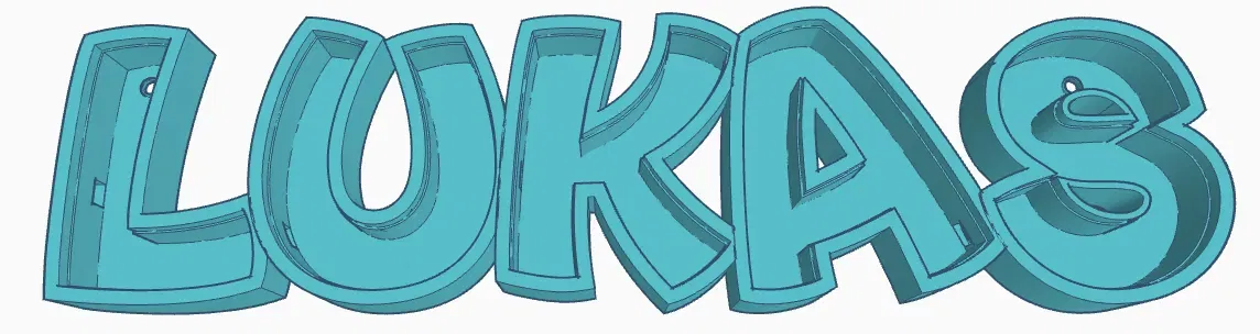 Đèn LED tên "LUKAS" in 3D cho trẻ em - Image 1