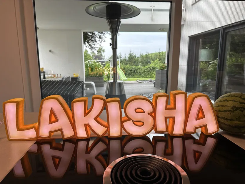 Đèn LED tên "LAKISHA" in được cho trẻ em - Image 2