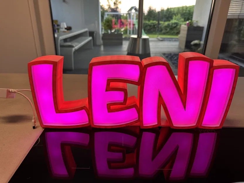 Đèn LED tên "LENI" in 3D cho trẻ em - Image 1