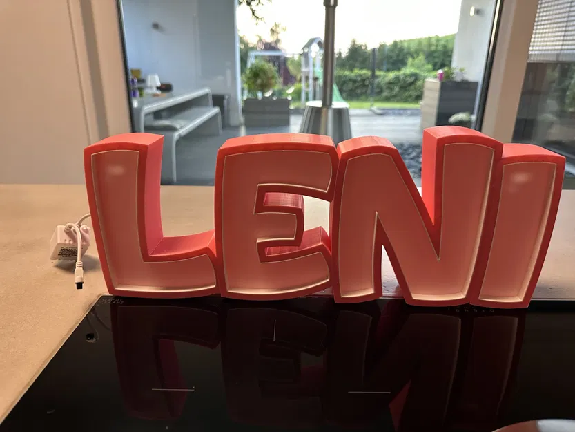 Đèn LED tên "LENI" in 3D cho trẻ em - Image 3