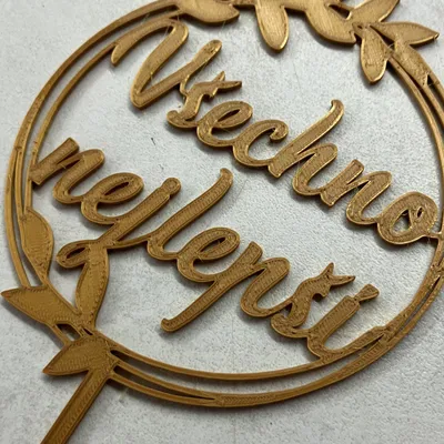 Zápich sinh nhật với nắp "Všechno nejlepší" 110mm