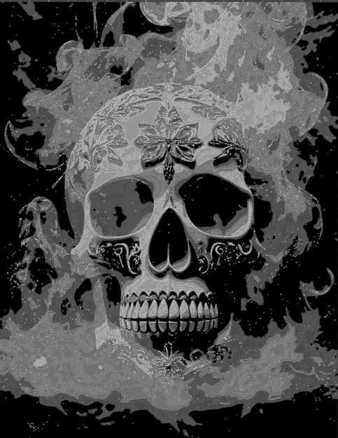 Đầu lâu đường phố khói phong cách Halloween - Image 2