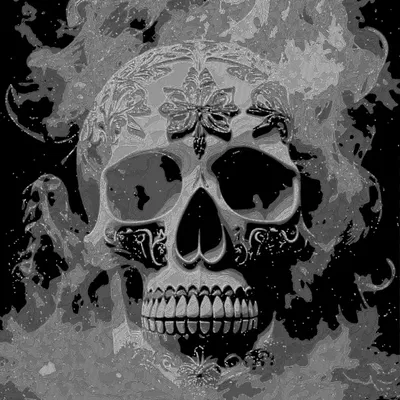 Đầu lâu đường phố khói phong cách Halloween